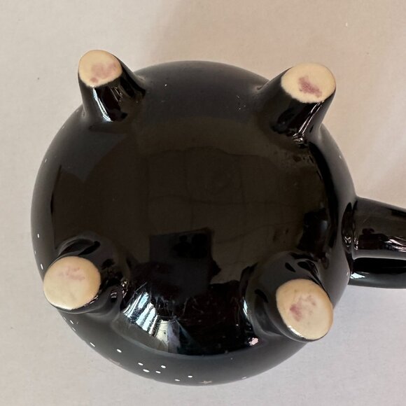 Coffee Mug Ceramic Cup Black w/ Gold & Blue Stars 10 oz - Picture 4 of 6